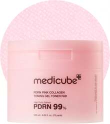 Medicube Salmon DNA PDRN Pink Collagen Jelly Pad | Korean Gel Toner Pads With Niacinamide, Madecassoside, Retinol | Soothing, Radiance & Uneven Skin Tone | Korean Skin Care | 70Pads - Pdrn 果凍凝膠墊 4.05 液體盎司(1 包) - 查看 4