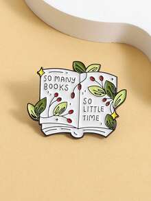 1PC Book Lovers Enamel Pin Books Brooch Pines Lapel Pins Badge On Backpack Clothing Accessories Fashion Jewelry Gift