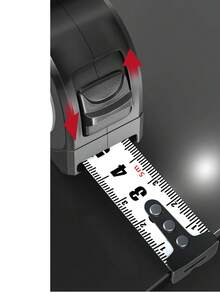 Steel Tape Measure 7.5M*25MM Household Anti-fall Thickened Durable Meter Ruler Wear-resistant Box Ruler.Tape Measure,ABS Thickened Hard Anti Drop Shell Durable Meter Ruler Wear-resistant Box Ruler for Household - Negro 7,5 m x 25 mm - Ver 3
