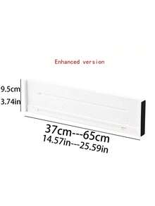 1pc Adjustable Plastic Drawer Organizer Divider Tray For Underwear, Socks, Storage - White - View 13