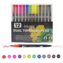 12/24/36/48/60/72/120/168 Colors Dual Brush Markers Pens, Artist Coloring Marker Set, Fineliner & Brush Tip Pen With Premium Case For Adults Coloring Books Journal, Drawing, Doodlin,Art Supplies