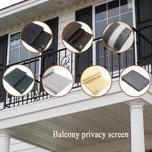 3x10Ft Balcony Privacy Screen, Apartment Railing Cover Sunshade Wind, Outdoor Privacy Fence Screen Patio, Terrace, Porch Poolside Black - 4x10 英尺 + 黑色 - 查看 4