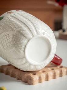 1 Stück Weihnachtsbecher mit Weihnachtspullover Relief Muster, 350ml Weihnachtsbecher mit niedlichem Weihnachtsbaum, Lebkuchenmann, Süßigkeiten für Kaffee, Milch, Wasser, Latte, Mokka, Cappuccino, perfektes Weihnachtsgeschenk, festliche Feiertags-Trinkware, Weihnachtsdekoration, Weihnachtsgeschenke