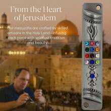 TALISMAN4U Estuche de peltre con pergamino 12 Tribes de Hoshen Puerta Mezuza 4 Pulgadas - 1 - Ver 7