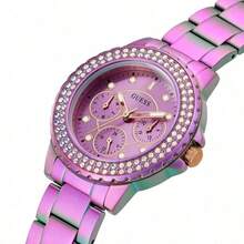 Guess Guess Ladies' Quartz Watch, Stainless Steel Strap, Stainless Steel Dial, Quartz Movement, Water-Resistant To 50 Meters, Pointer Display, Suitable For Daily Gatherings GW0410L1 GW0410L2 GW0410L3 GW0410L4