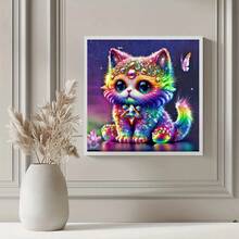 1pc Colorful Tiger Painting 5D Diamond Painting Kit, Suitable For Animal Lovers, [30*30cm/11.8*11.8in] [40*40cm/15.7*15.7in], Acrylic Diamond Mosaic Art For Adult Beginners DIY, Handmade Diamond Painting For Home Decor, Unframed Gift For Family And Friends