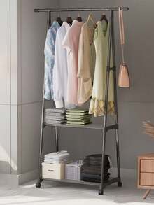 1 件多功能滚动衣架，提高空间效率，稳定，时尚，易于组装/拆卸，便携，适用于客厅、卧室、入口、办公室、家居、节日和圣诞节礼物、儿童礼物