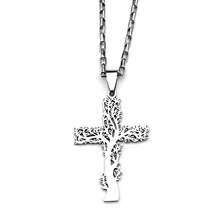 Christian Stainless Steel Tree - Cross Box Chain Pendant Necklaces In Black, Gold & Silver Color For Women Men Religious Fashion Jewelry - Necklace - View 6