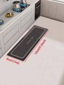 A Silicon Mud Kitchen Mat With Gray-Black Geometric Frame Design, Cushioned Anti-Fatigue And High Fashion Stylish Floor Carpet. It Is A Quick-Drying And Slip-Resistant Kitchen Rug And Carpet, With A Simple Silicon Mud Soft Rubber Mat Design. Suitable For Use In Kitchens, Bathrooms, Entrance Doors, Laundry Rooms, And Other Places. ,Room Decor - Mocha Brown - View 17