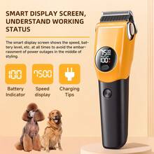 1 Pc, Professional Dog Hair Clipper Rechargeable Pet Trimmer Cat Shaver Pet Low Noise Grooming Clipper Different Card Combs For Precise Grooming & Styling, Daily Use