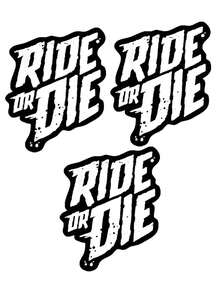 Pegatina impermeable de PET para bicicleta "RIDE OR DIE", con letras llamativas y diseño resistente a los arañazos y colorido, duradera y decorativa para cuadros de bicicleta, adecuada para bicicletas de carretera, bicicletas de montaña, accesorios de ciclismo, entusiastas del DIY y ciclistas. La opción ideal para todos estos grupos.