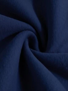 女童保暖内衬卫衣，纯色，秋冬季 - 藏青 - 查看 5