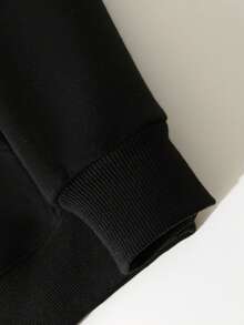 Pop Music Style - Autumn/Winter Thin Fleece Hoodie - Korn Graffiti Print Sweatshirt For Teens - Perfect Long Sleeve Halloween Gift, Christmas Gift, Birthday Gift, And Couple Hoodie - 黑色 - 查看 4