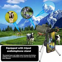 80x100 HD Zoom Powerful Monocular Telescope Portable Binocular Telescope Long Distance Telescope For Hunting Camping