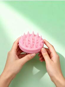 1把粉色洗发梳，头皮清洁按摩梳 - 粉色 - 查看 1