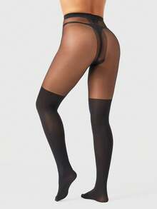 70D Fashionable Faux Boots Sexy Pantyhose, Suitable For Spring & Autumn, Cozy - Black - View 5