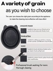 45合1彩妆护肤套装，25支化妆刷+20件化妆工具，护肤工具旅行包礼盒套装，女士/日常使用，专业化妆刷套装包含25支化妆刷（粉底刷、散粉刷、腮红刷、高光刷、眼影刷、眼线刷、轮廓刷、细头刷）、4个化妆海绵、4个三角化妆海绵、4个迷你粉扑、4个迷你化妆海绵、1个化妆刷清洁碗、3个发圈套装，完整化妆刷套装，全套化妆刷，化妆刷套装，完整化妆工具包，赠品，专业化妆刷，完整化妆套装 - 黑色 - 查看 6