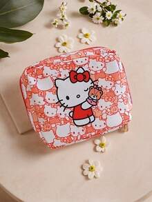 Sanrio 1 PC Sanrio Hello Kitty Cute Cartoon Storage Bag, Multi-Colour Available, Zipper Closure Portable Storage Cosmetic Bag, Outdoor Travel, Daily Commuting Toiletries Bag, For Teenager