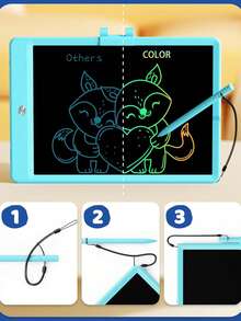 RSP Tableta de escritura LCD de 10 pulgadas, pizarra de dibujo, tableta de garabatos para niños, pizarra de escritura a mano, pizarra de escritura electrónica, adecuada para niños y niñas de 3 a 8 años, incluye bolígrafo y cuerda, pantalla borrable para reutilizar, suministros de aprendizaje de dibujo y escritura para el hogar, regalo para niños y niñas, cumpleaños, Halloween, Navidad - Multicolor - Ver 11