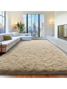 WISH TREE 8x10 Area Rugs For Living Room, Fluffy Shaggy Rug Soft Carpets, Big Rugs For Bedroom Dorm Home Decor Aesthetic Light Tan - 駝色 - 查看 12