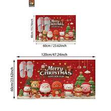 1 bộ/1 cái/2 cái Thảm cửa chống trượt họa tiết chủ đề Giáng sinh, Thảm cửa chống trượt sợi siêu bền, Thích hợp trang trí tiệc ngày lễ, nhà bếp, phòng tắm, phòng ăn, phòng ngủ, có thể làm quà tặng Giáng sinh - Nhiều màu - Xem 11