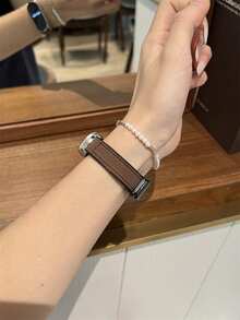 1 Stück Leder Magnetarmband, kompatibel mit Mi Band 10/10NFC/9/9NFC/8/8NFC