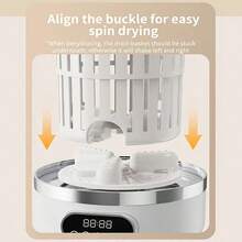 USB Rechargeable Portable Mini Washer & Dryer, Blue Light Design, With Rotating Drying Function, 3 Modes, Suitable For Washing Underwear, Socks, Home, Travel, Camping, Dorm Use - Multicolor - View 9