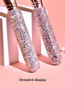 Diamond-Studded Appearance, Shiny, Large Powder Puff, Honey Brush, Makeup Brush, Beauty Tool, Makeup Tool, Suitable For Foundation Makeup, Powderush Brush, Suitable For All Skin Types, Nail Cleaning Brush, Professional Makeup Brush, Blush Brush,Foundation Brush,Concealer Brush,Blush Brush,Contour Brush,Blush Brush,Bronzer Brush,Powder Brush,Foundation Brush,Blush Brush - Multicolor - View 3