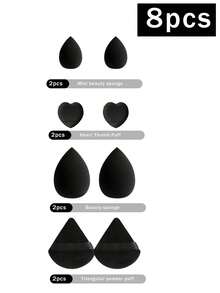 45合1彩妆护肤套装，25支化妆刷+20件化妆工具，护肤工具旅行包礼盒套装，女士/日常使用，专业化妆刷套装包含25支化妆刷（粉底刷、散粉刷、腮红刷、高光刷、眼影刷、眼线刷、轮廓刷、细头刷）、4个化妆海绵、4个三角化妆海绵、4个迷你粉扑、4个迷你化妆海绵、1个化妆刷清洁碗、3个发圈套装，完整化妆刷套装，全套化妆刷，化妆刷套装，完整化妆工具包，赠品，专业化妆刷，完整化妆套装 - 黑色 - 查看 19