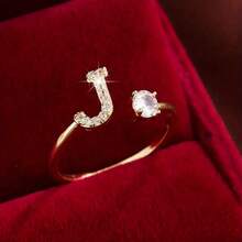 Letter Rings For Women - Lightweight Comfort Piece.Timeless Appeal Adornment.Versatile Daily Accessory.Luxe-Finish Adornment. - Alphabet Ring-s - View 9