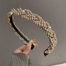 1pc Elegant Street Style Pearl Headband, Versatile Lady's Fashion Hair Accessory, Suitable For Daily Wear,Hairband,Hair Hoop Headbands Head Accessories - White - View 6