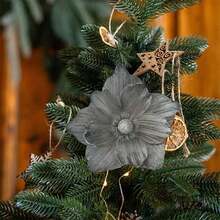 Artificial Christmas Flower Insert Festive Tree Vase Decoration Picks For DIY Craft Wreath Home Holiday Decor - Silver - View 3