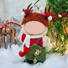 1 pieza Ropa navideña para Labubu, para vestir muñecas, para crear exhibiciones festivas de vacaciones, atuendo de invierno en miniatura, un accesorio para coleccionistas de muñecas, para el estilismo y la fotografía de muñecas DIY, Navidad