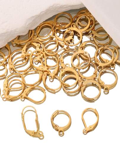 20 piezas de ganchos para pendientes de acero inoxidable, adecuados para materiales y accesorios de joyería DIY