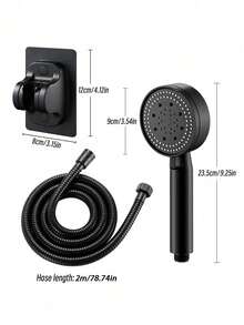 5 Modes Shower Head, High Pressure Adjustable Water-Saving Shower Head, Bathroom Accessories - Black - View 13
