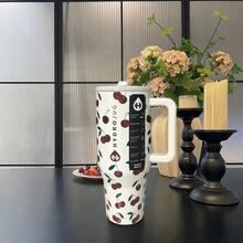 HydrojugTraveler 32 Oz/40 Oz Water Bottle With Handle & Flip Straw - Fits In Cup Holder, Leak Resistant Tumbler-Reusable Insulated Stainless Steel & Rubber Base - Gifts For Women & Men - 櫻桃 - 查看 6