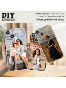 1pc Customized TPU Shockproof Phone Case Compatible With Apple 16/15/14/13 Plus Pro Max Pro/OPPO/Redmi/VIVO, Suitable As Christmas/Thanksgiving/Halloween/Valentine's Day/Easter Gift For Men/Women/Girlfriend/Family/Friends, Customizable With Personal Photos, Cartoons, Game Characters, Celebrities, Etc.