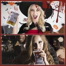 10 buc/20 buc/40 buc Pungi pentru băuturi vampir 150 ml, Recipiente pentru băuturi pentru jocuri de rol de Halloween, Pungi cu sânge de vampir, Decor pentru sticle de apă din PVC, Decorațiuni de Halloween, Consumabile de Halloween, Articole cool