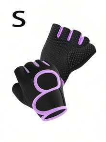 1双 - 男女款露指骑行手套专业健身房防滑透气半指夏季钓鱼女士自行车手套 - 彩色 - 查看 14