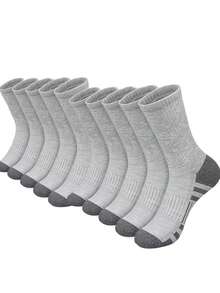 60pcs/50pcs Comfortable Sports Tennis Socks For Men, Suitable For Outdoor And Casual Wear, All Season, White Antibacterial Odor-Resistant Moisture-Wicking Athletic Socks, Thick And Comfortable For Daily Wear, Unisex Casual Socks, Cute Socks, Girls Socks, Autumn/Winter & Spring/Autumn, Mesh Details, Channeling Design, Moisture-Wicking, Soft And Smooth, Suitable For Holidays, Sports, Casual, Business And Daily Wear, Can Be Worn Year-Round, 40pcs/30pcs/24pcs/20pcs/16pcs/12pcs/10pcs/8pcs/6pcs/4pcs/2pcs - Multicolor - View 12