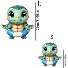 1pc/2pcs/3pcs Cute Turtle Pattern Heat Transfer Stickers, Suitable For DIY Hoodies, T-Shirts, Sweatshirts, Jeans, Backpacks, Handbags, Pillowcases And Retro Baseball Caps. Durable Washable Plastic Stickers For Crafting And Decorating - Easy To Iron, Perfect Gift For Crafters And DIY Enthusiasts - Multicolor - View 3