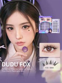 MLEN DIARY MLEN DAIRY Self Adhesive Lash Clusters, 11.5-13mm C Curl Natural 56Pcs Pre-Glued Cluster Lashes, No Glue Reusable Manhwa Lashes, Press On Self Stick Cluster Lashes Individual Lashes Self Application At Homelash Clusters,Eyelash Clusters,Individual Eyelashes,Lashes,Fake Lashes - C - View 2