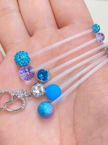 5 件装孕妇肚脐环 长条运动孕妇柔性生物塑料透明肚脐环 孕妇穿刺固定器 - 彩色 - 查看 6