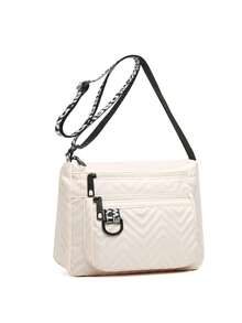 时尚女士包，多层商务包，单肩包，大容量，牛津布面料，多口袋，斜挎包，刺绣线，妈妈包 - 彩色 - 查看 14