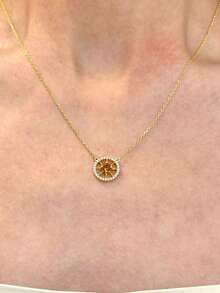 1 Stück Vintage Luxus Kubikzirkonia Achteckige Halskette, elegantes minimalistisches Design, geeignet für den täglichen Gebrauch von Frauen, Valentinstag/Geburtstagsgeschenk