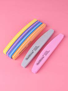 3 Piezas/5 Piezas/10 Piezas Limas de esponja para uñas, bloques de pulido de doble cara, herramientas de pulido de uñas, limas de conformado de uñas en forma de media luna, tiras de pulido, pulido de superficie de uñas, herramientas especializadas para dar forma a las uñas - Multicolor - Ver 8