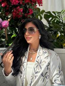 Elegant Embroidered Abaya Cardigan, Dubai Style Women Robe - White - View 4