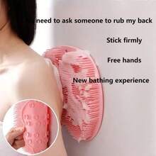 1 pieza Alfombra exfoliante para los pies tipo slouchy, fregador de pies y espalda antideslizante para el baño, alfombra de ducha multifuncional - Ver 7