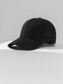 Mũ bóng chày cổ điển màu trơn Unisex, thích hợp để đi chơi và các bữa tiệc thông thường - trắng - Xem 4