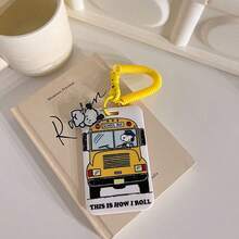 Un set de 1 pieza de Portacarnet de Snoopy, control de acceso, portacarnet de metro, tarjeta de identificación con relieve, carcasa rígida de PC con cuerda colgante y cuerda de resorte - Multicolor - Ver 4